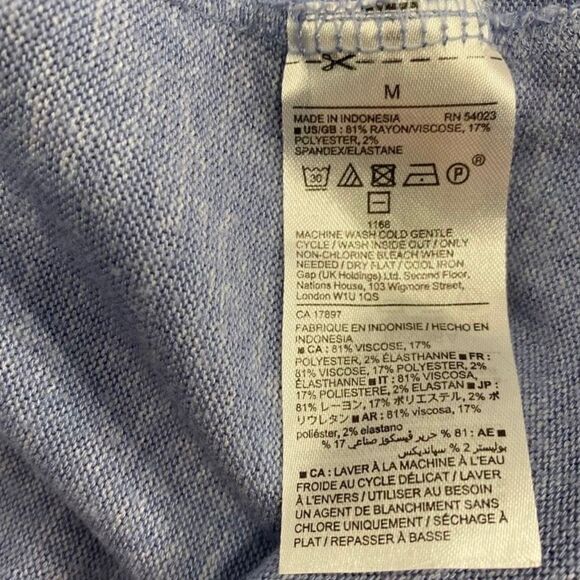 Gap Body Blue Heather Open Front Cardigan size Medium - Picture 4 of 4